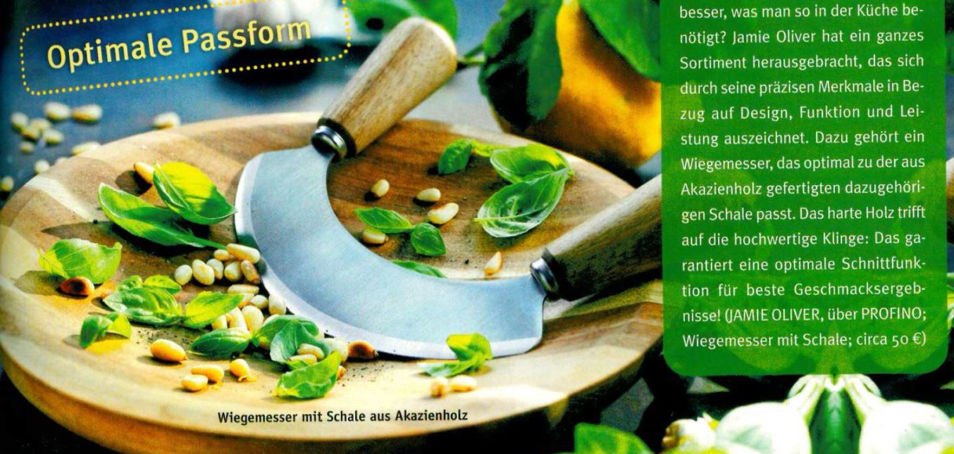 Jamie Oliver - Wiegemesser mit Schneidbrett, Genuss Pur 2.2018