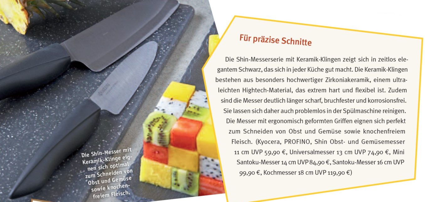 Für absolut präzise Schnitte - die Kyocera SHIN Series