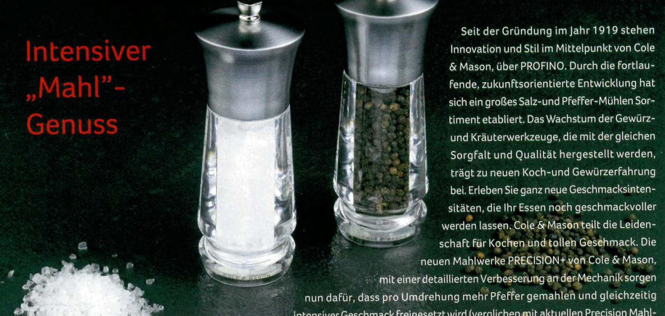 Cole & Mason - Exfort Salz- und Pfeffermühlen