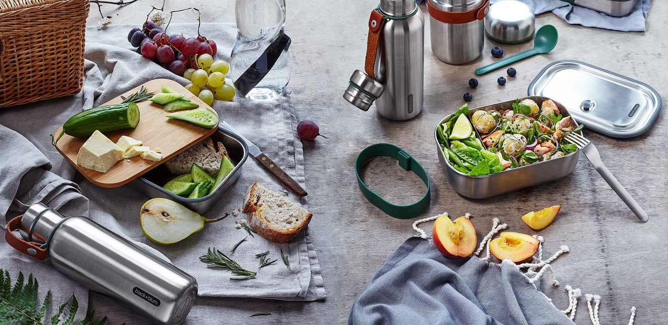 black+blum - To Go Edelstahlserie - stylische Lunchboxen und Thermoflaschen