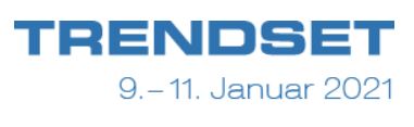 MEET US auf der TRENDSET in München vom 09. - 11. Januar 2021